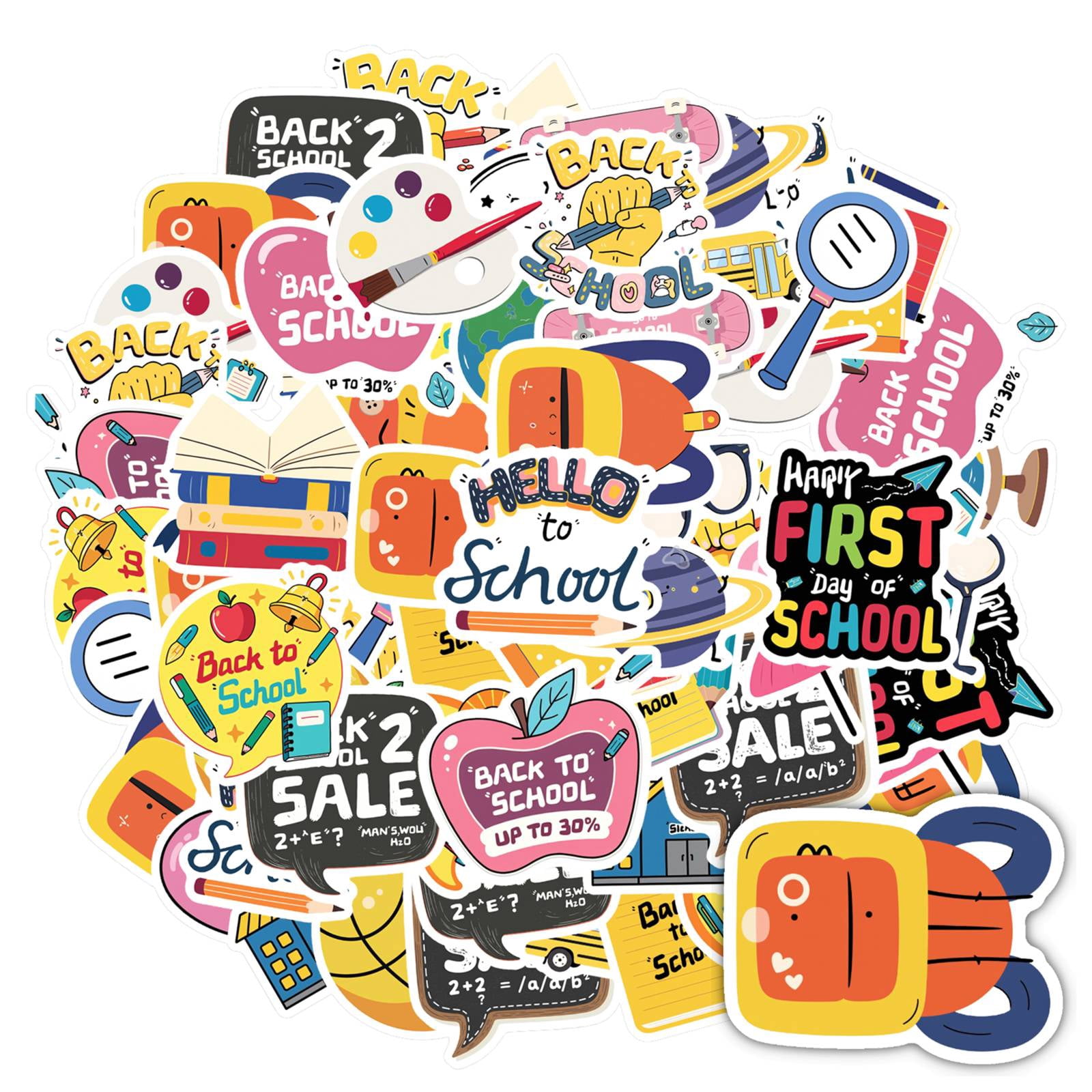 35pcs Cute Stationery Stickers Educational Kids Stickers Playful ...