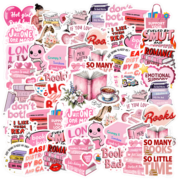 35pcs Cute Stationery Stickers Romantic Book Stickers Animal Funny Decals for Laptops Suitcase Notebooks