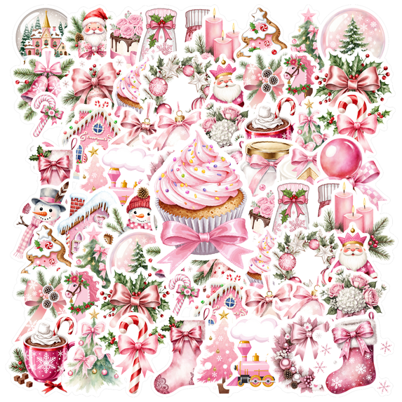 35pcs Cute Stickers Christmas Decoration Fun Stickers for Laptops Notebooks Suitcases