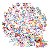 35pcs Cute Stickers Dragon Stickers Fantasy Stickers Waterproof Stickers for Laptops Notebooks Suitcases