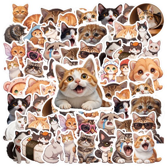 35pcs Cute Stickers Kids Stickers Funny Animal Stickers Pack DIY Stickers for Laptops Suitcases Fridge