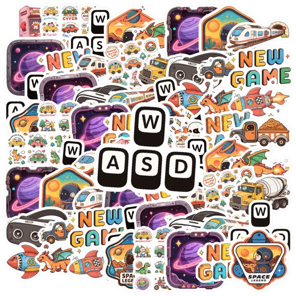 35pcs Cute Stickers Stickers Space Series PVC Sticker for Laptops Phones Suitcase