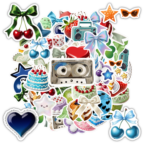 35pcs Cute Stickers Sweet Stickers Fun Stickers Nature Stickers for Laptops Notebooks Suitcases