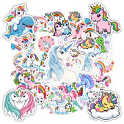 35pcs Cute Unicorn Stickers Fantasy Animal Stickers Colorful Kids Stickers for Luggage Laptop Guitar Phone
