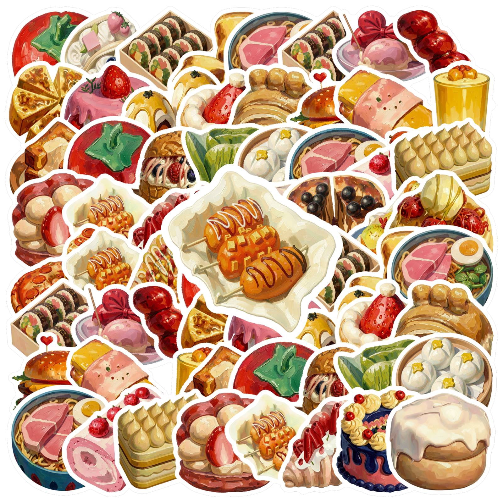 35pcs Delicious Stickers Food Sticker Pack Bakery Decals for Fridge ...