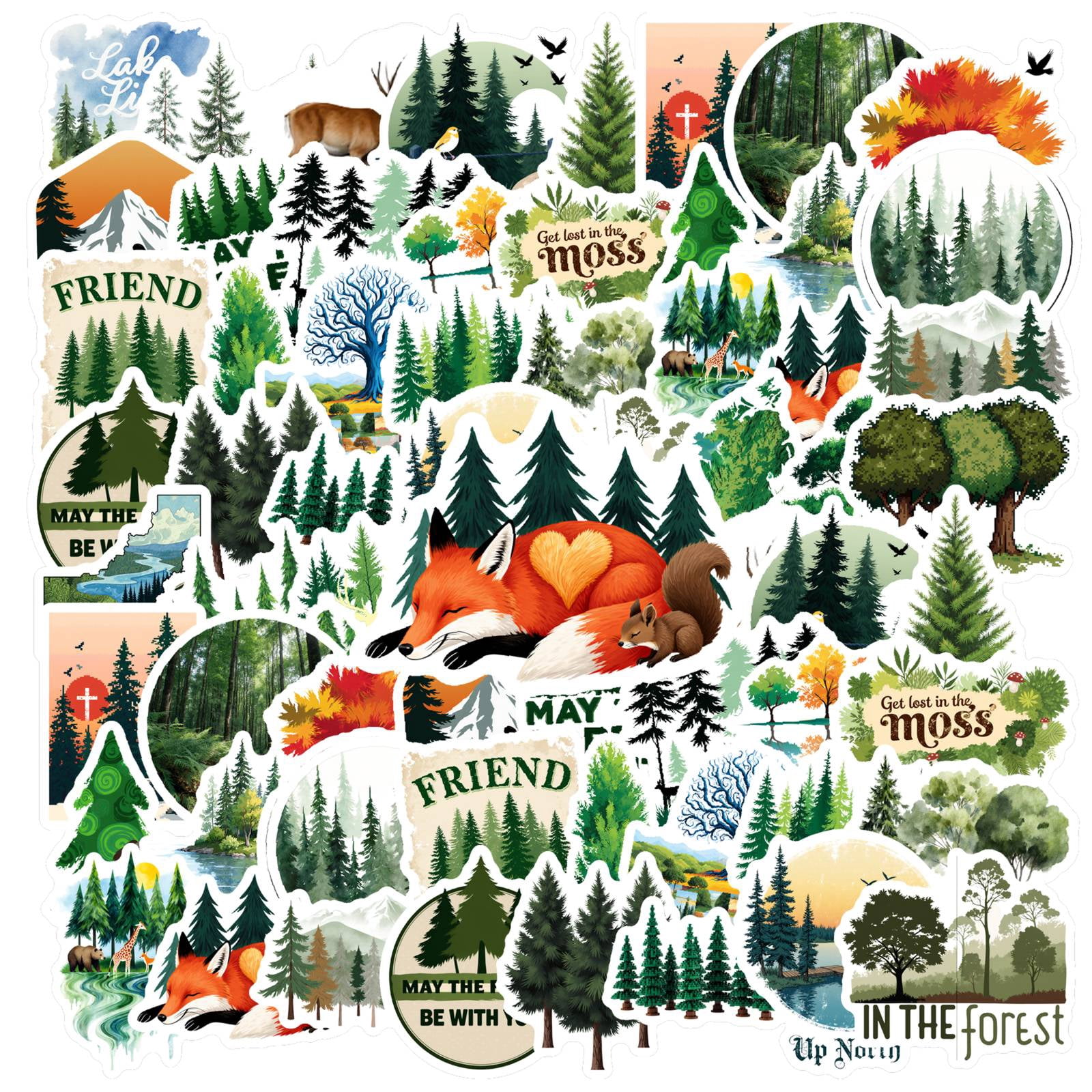 35pcs Forest Stationery Stickers Woodland Teacher Reward Stickers ...