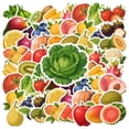 thumbnail image 1 of 35pcs Fresh Fruit Stickers Vegetable Kids Stickers Nature Graffiti Stickers for Fridge Suitcase Laptop, 1 of 9