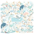 thumbnail image 1 of 35pcs Friendly Narwhal Stickers Ocean Animal Stickers Cartoon PVC for Laptops Phones Notebooks, 1 of 9