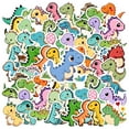 thumbnail image 1 of 35pcs Funny Dinosaur Stickers Cute Cartoon Stationery Stickers for Laptops Notebooks Suitcases, 1 of 9