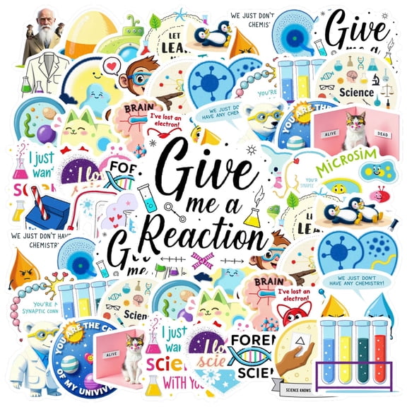 35pcs Funny Stickers Science Stickers Cute Stickers Kids Stickers for Laptops Notebooks Suitcases