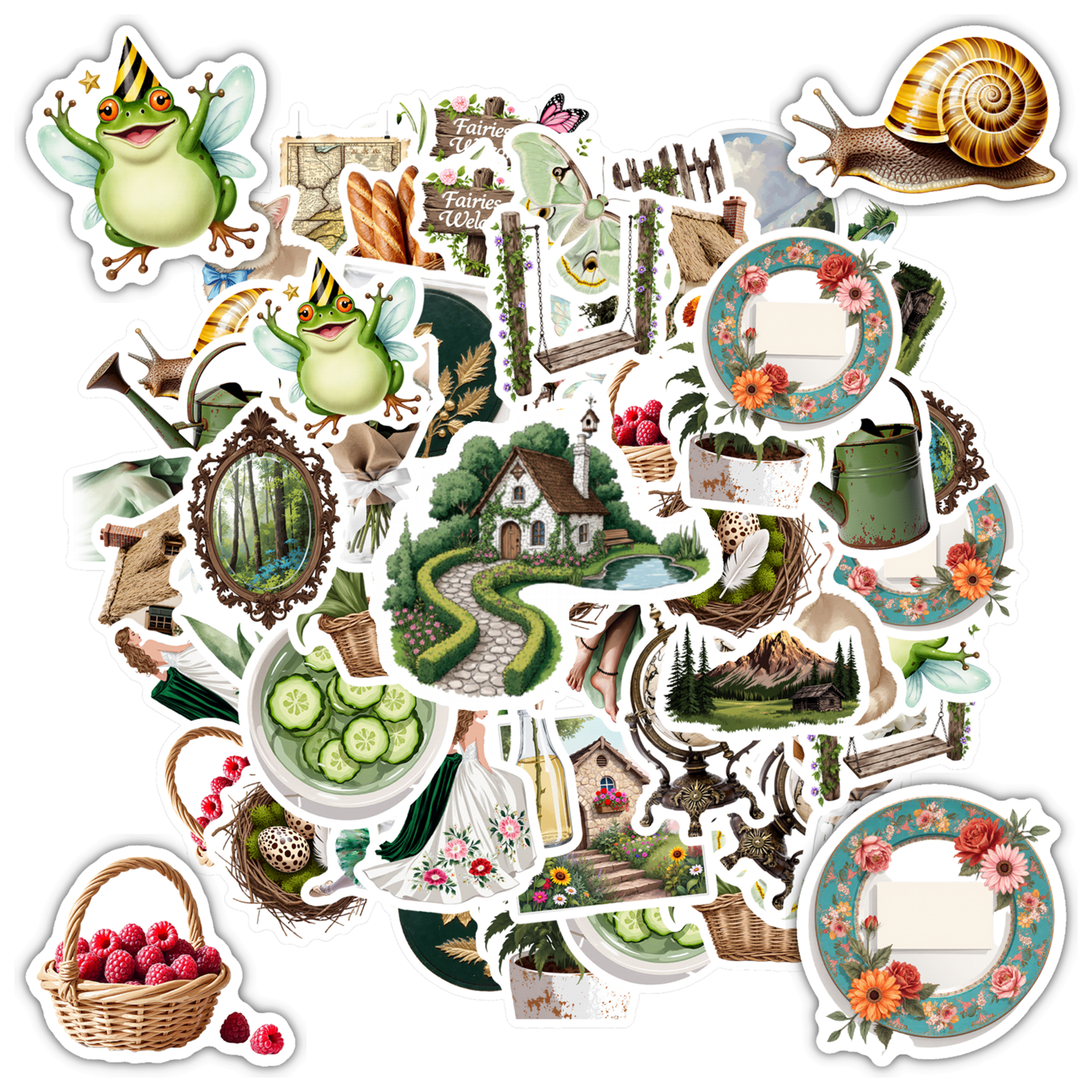35pcs Gardening Stickers Fairy Stickers Nature Stickers Cottagecore ...