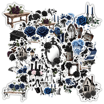35pcs Gothic Floral Stickers Stationery Stickers Vintage Stationery Stickers Kids Stickers Toy for Luggage Laptop Car Sticker