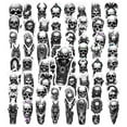 thumbnail image 1 of 35pcs Horror Stickers Skull Stickers Gothic Stickers Undead Stickers for Laptops Suitcases Notebooks, 1 of 9