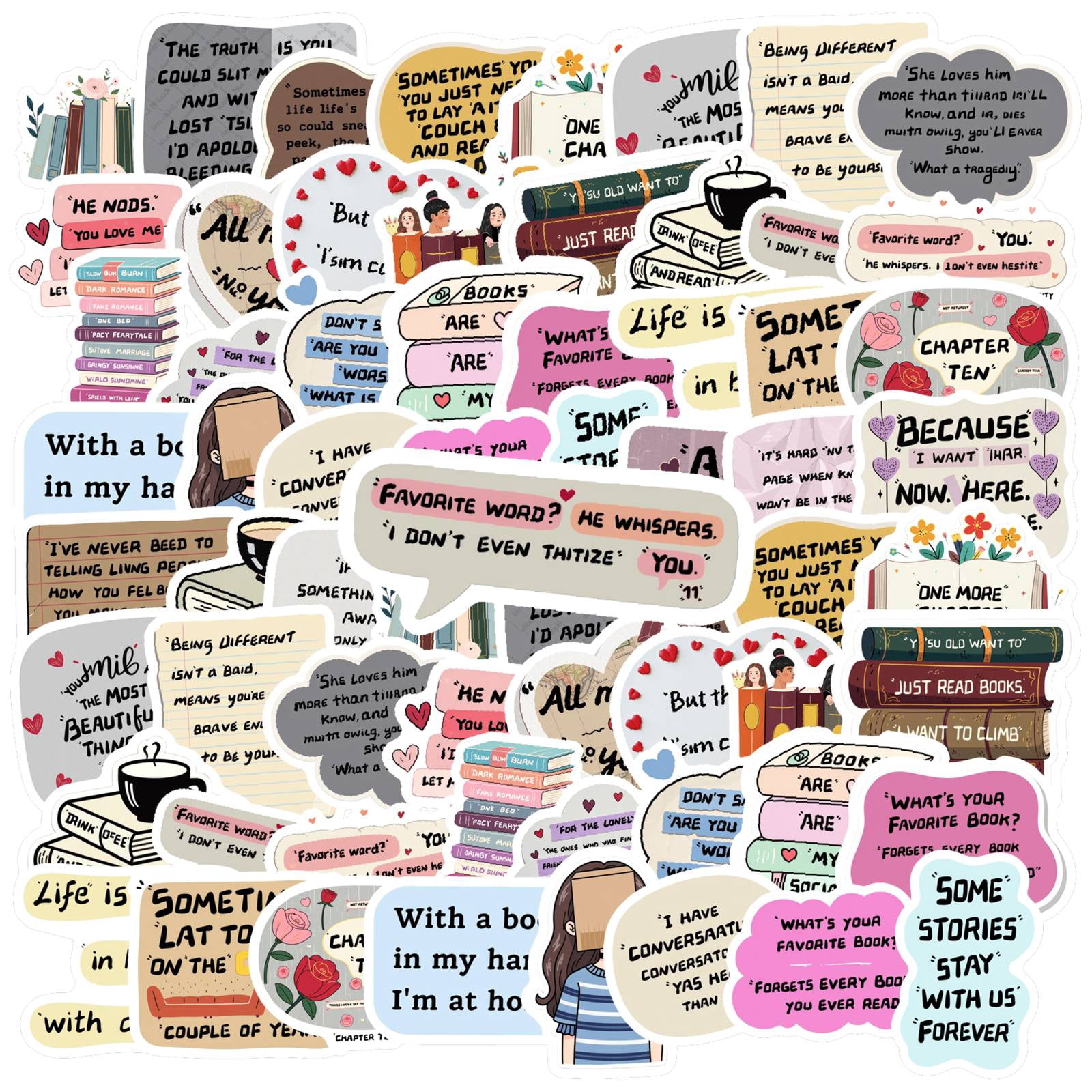 Stickerws Message 35pcs Inspirational Stationery Stickers Quotes Teacher Reward Stickers ...