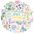 thumbnail image 1 of 35pcs Positive Stickers Floral Smile Stickers Heart Stickers Kindness for Suitcases Laptops Phone, 1 of 9