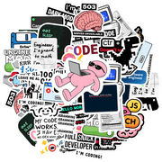 35pcs Quirky Programmer Stickers Tech Humor Graffiti Engineer Coding Stickers for Laptops Notebooks Suitcases