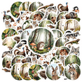 thumbnail image 1 of 35pcs Realistic Animal Stickers Forest Wildlife Stickers Natural Scenery Stickers for Luggage Fridge Guitar, 1 of 9
