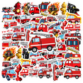 thumbnail image 1 of 35pcs Red Fire Stationery Stickers Cartoon Truck PVC Stickers Animal Kids Stickers for Laptops Phones Suitcase, 1 of 9