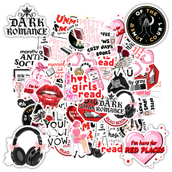 35pcs Romantic Stickers Novelty Stationery Stickers Gothic Humor Teacher Reward Stickers for Laptops Notebooks Suitcases