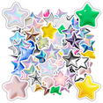 thumbnail image 1 of 35pcs Shiny Stars Stickers Holographic Stationery Stickers Metallic Kids Stickers for Luggage Phone Notebook, 1 of 9