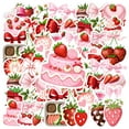 thumbnail image 1 of 35pcs Sweet Strawberry Stickers Dessert Stickers Cute Stickers for Laptops Suitcase Guitar, 1 of 9