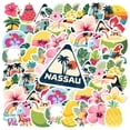 thumbnail image 1 of 35pcs Vibrant Stickers Tropical Stickers Summer Decals Beach Stickers for Luggage Laptop Phone, 1 of 9
