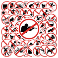 thumbnail image 1 of 35pcs Warning Stickers Safety Signs DIY Stickers for Laptops Suitcases Phones, 1 of 9