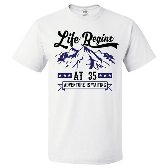 35th Birthday Gift For 35 Year Old Life Begins T Shirt Gift