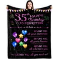 thumbnail image 1 of 35th Birthday Gifts for Women Funny 1987 Blanket for 35 Year Old Woman 35th Birthday Throw Ideas 35 Birthday Decorations for Women Her Him Wife Sister Mom Friends Grandmother 60"x50", 1 of 6