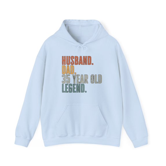 35th Birthday Husband Dad Hoodie Gifts Hooded Sweatshirt Pullover Shirt