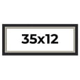 thumbnail image 1 of 35x12 Frame Black Real Wood Picture Frame Width 2.25 Inches | Interior Frame Depth 0.5 Inches |, 1 of 8