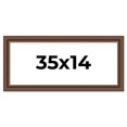 thumbnail image 1 of 35x14 Copper and Brown Real Wood Picture Frame Width 2 inches | Interior Frame Depth 0.5 inches |, 1 of 8