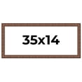 thumbnail image 1 of 35x14 Dark Brown Bamboo Real Wood Picture Frame Width 1.5 inches | Interior Frame Depth 0.5 inches, 1 of 8