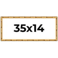 thumbnail image 1 of 35x14 Frame Gold Bamboo Solid Wood Picture Frame | 1 Inch Moulding Width | Interior Frame Depth, 1 of 8