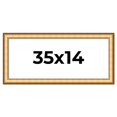 thumbnail image 1 of 35x14 Frame Gold Plein Aire Solid Wood Picture Frame Width 2 Inches | Interior Frame Depth 0.5, 1 of 8
