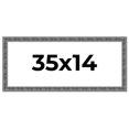 thumbnail image 1 of 35x14 Frame Silver Black Rustic Sonoma Solid Wood Picture Frame | 1.5 Inch Moulding Width |, 1 of 8