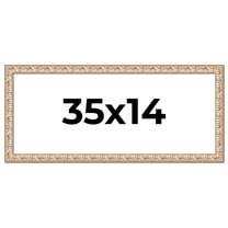 35x14 Frame White Real Wood Picture Frame Width 1.5 inches | Interior Frame Depth 0.5 inches |