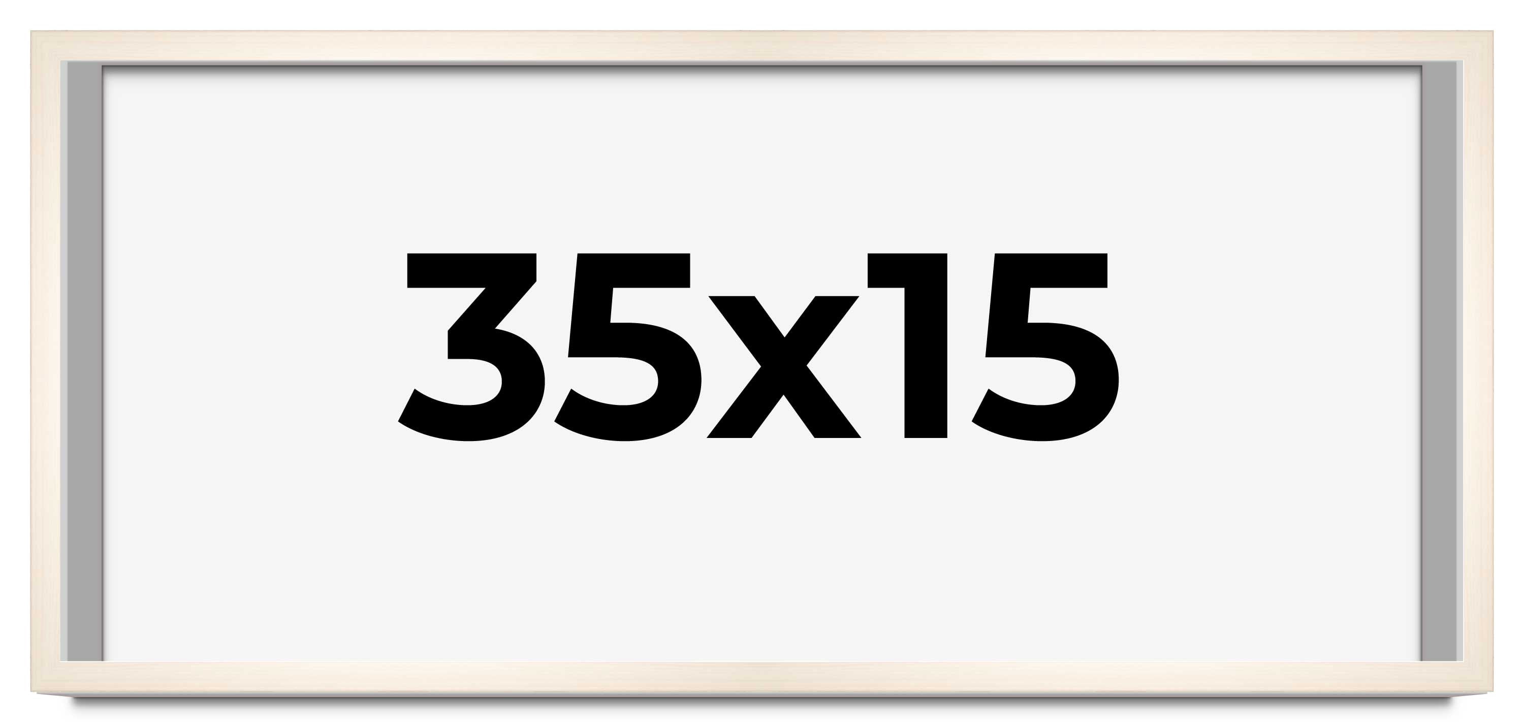 35x15 Frame White Wash Solid Wood Picture Frame | 0.75 Inch Moulding ...