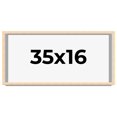 thumbnail image 1 of 35x16 Frame Beige Real Wood Picture Frame Width 0.75 inches | Interior Frame Depth 0.5 inches |, 1 of 8