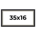 thumbnail image 1 of 35x16 Frame Black Real Wood Picture Frame Width 2.25 Inches | Interior Frame Depth 0.5 Inches |, 1 of 8