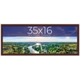 thumbnail image 1 of 35x16 Frame Brown Solid Wood Picture Frame Width 0.75 Inches | Interior Frame Depth 0.5 Inches |, 1 of 8
