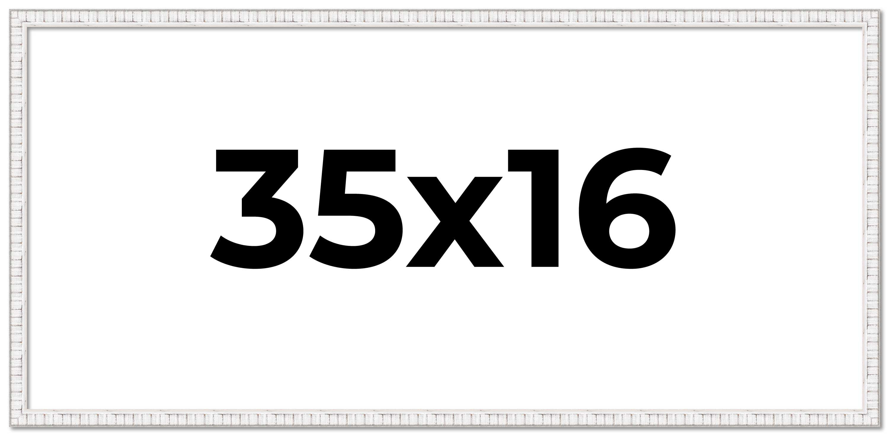35x16 Frame White Real Wood Picture Frame Width 0.75 inches | Interior ...