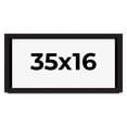 thumbnail image 1 of 35x16 Shadow Box Black Solid Wood Display Picture Frame | 1 Inch Rabbet Depth | | 1.375 Inch, 1 of 4