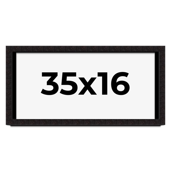 35x16 Shadow Box Black Solid Wood Display Picture Frame | 1 Inch Rabbet Depth | | 1.375 Inch