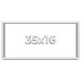 thumbnail image 1 of 35x16 Shadow Box Frame White | 2 Inches Deep Real Wood Contemporary Shadowbox Display Frame | UV, 1 of 8