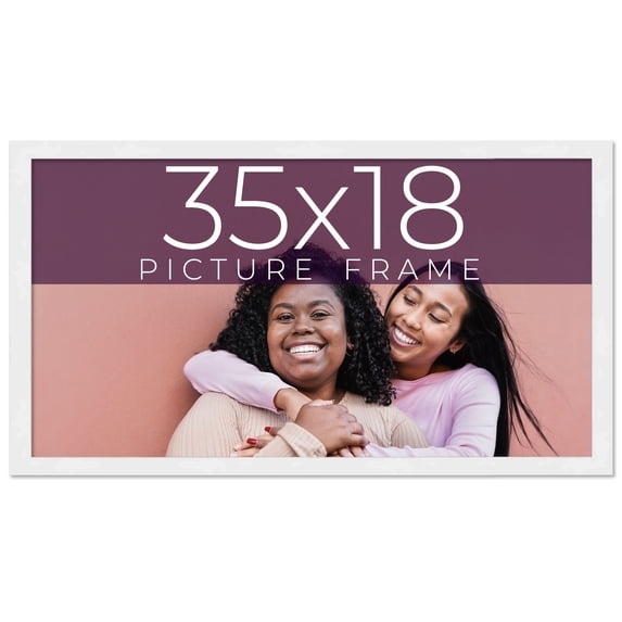 35x18 Frame White Real Wood Picture Frame Width 0.75 inches | Interior ...