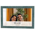 thumbnail image 1 of 35x20 Frame Blue Rustic Barnwood Solid Wood Picture Frame Width 1.25 Inches | Interior Depth 0.5, 1 of 8