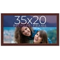 thumbnail image 1 of 35x20 Frame Brown Solid Wood Picture Frame Width 0.75 Inches | Interior Frame Depth 0.5 Inches |, 1 of 8
