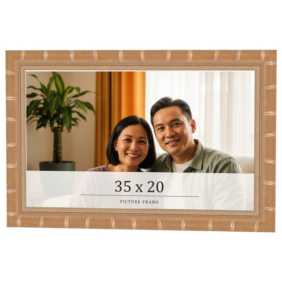 35x20 Frame Gold Real Wood Picture Frame Width 1.5 inches | Interior Frame Depth 0.5 inches |