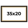 thumbnail image 1 of 35x20 Frame Gold Real Wood Picture Frame Width 2.25 Inches | Interior Frame Depth 0.5 Inches |, 1 of 8